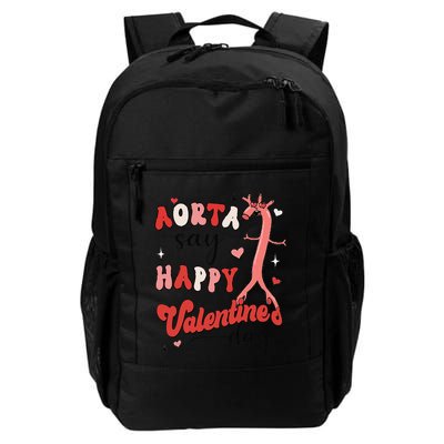 Aorta Say Happy ValentineS Day Nurse Tele Tech Ekg Xmas Daily Commute Backpack