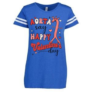 Aorta Say Happy ValentineS Day Nurse Tele Tech Ekg Xmas Enza Ladies Jersey Football T-Shirt