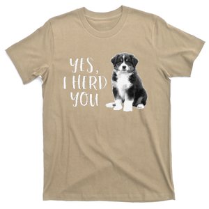 Australian Shepherd Herding Dog Funny I Herd You Mom Dad T-Shirt