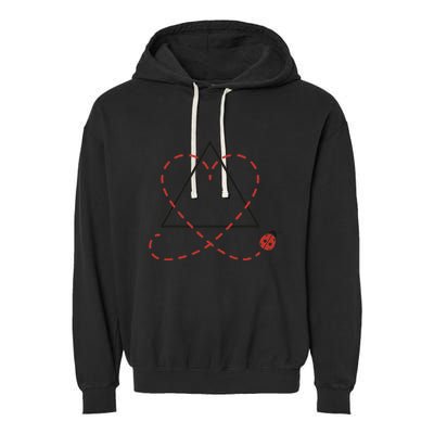 Adoption Symbol Heart Foster Mom Dad Adopt Gotcha Day Garment-Dyed Fleece Hoodie