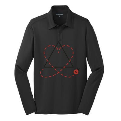 Adoption Symbol Heart Foster Mom Dad Adopt Gotcha Day Silk Touch Performance Long Sleeve Polo