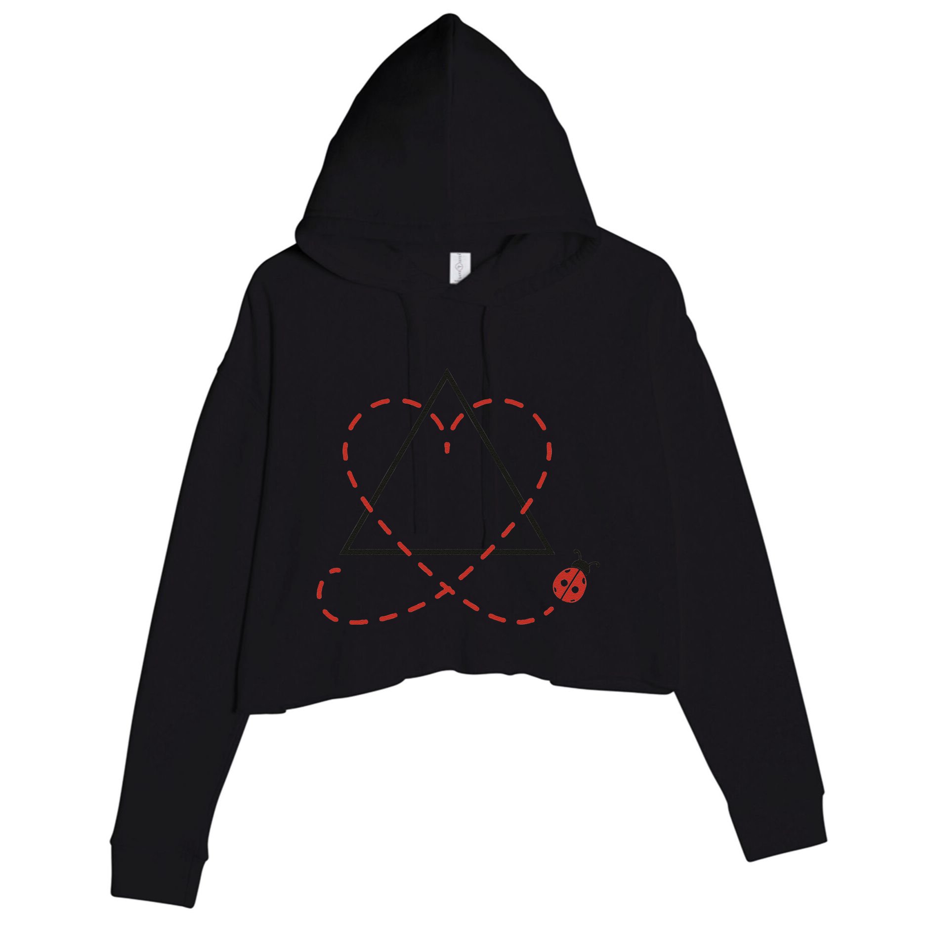 Adoption Symbol Heart Foster Mom Dad Adopt Gotcha Day Crop Fleece Hoodie