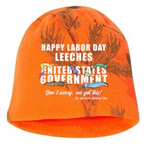 Anti Socialism Happy Labor Day Leeches Cute Gift Kati - Camo Knit Beanie