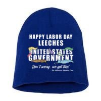 Anti Socialism Happy Labor Day Leeches Cute Gift Short Acrylic Beanie