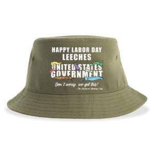 Anti Socialism Happy Labor Day Leeches Cute Gift Sustainable Bucket Hat