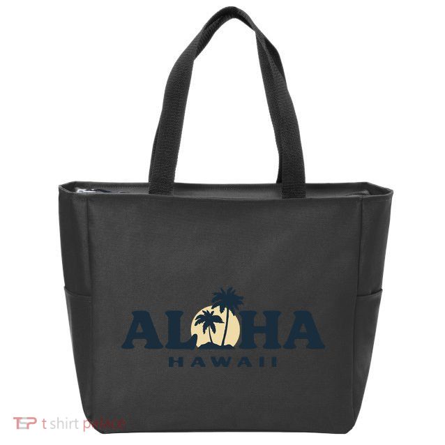Aloha Sunset Hawaii Zip Tote Bag