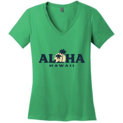 Aloha Sunset Hawaii Women's V-Neck T-Shirt