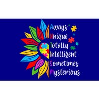 Autism Sunflower Heart Puzzle Pieces Love Support Acceptance Gift Bumper Sticker