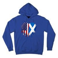 American Scottish Heritage Month Scotland Flag Heart Gift Tall Hoodie