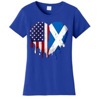 American Scottish Heritage Month Scotland Flag Heart Gift Women's T-Shirt