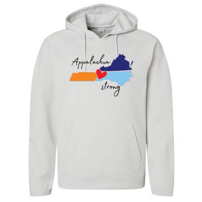 Appalachia Strong Hurricane Helene Disaster Relief Performance Fleece Hoodie