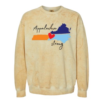 Appalachia Strong Hurricane Helene Disaster Relief Colorblast Crewneck Sweatshirt