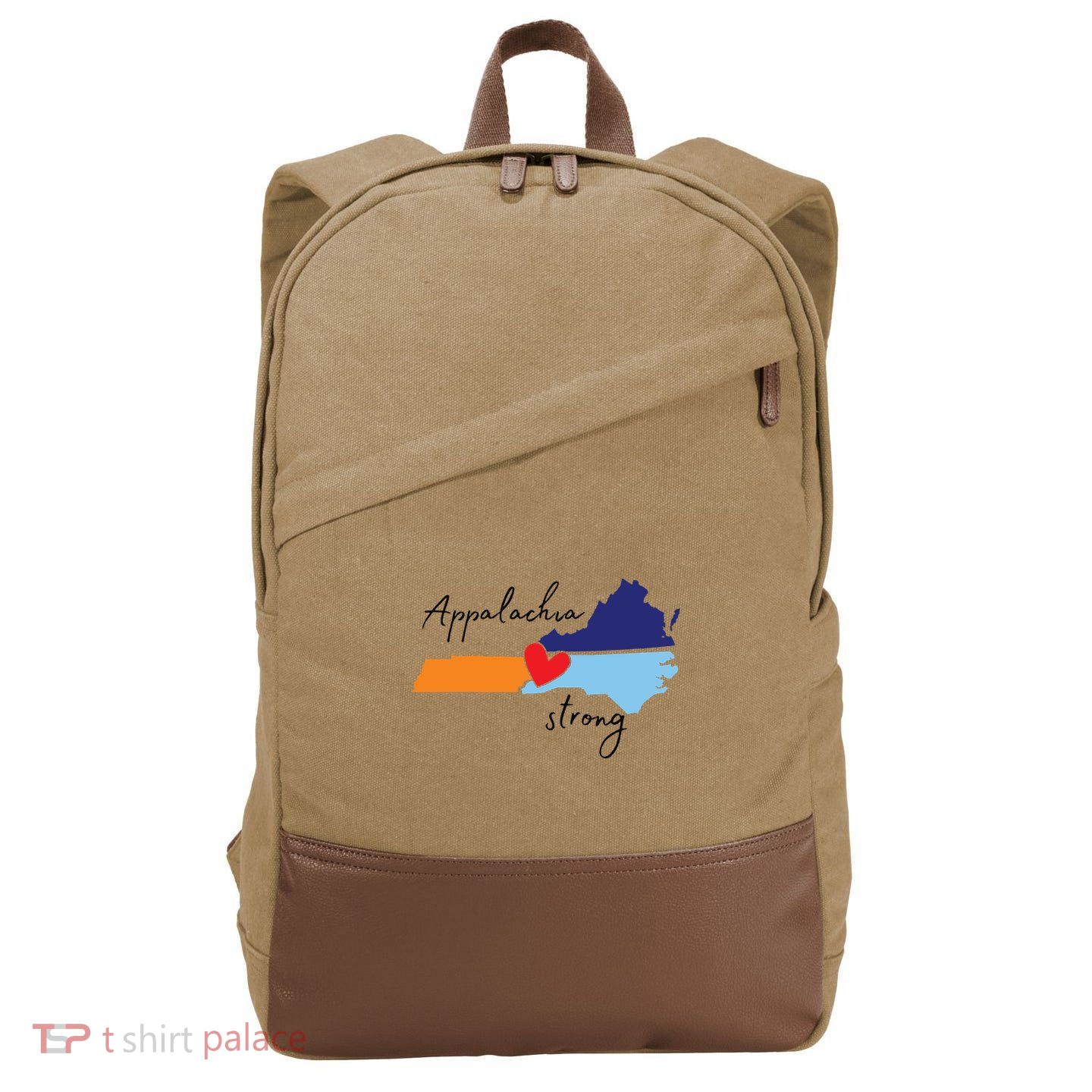 Appalachia Strong Hurricane Helene Disaster Relief Cotton Canvas Backpack