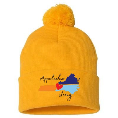 Appalachia Strong Hurricane Helene Disaster Relief Pom Pom 12in Knit Beanie