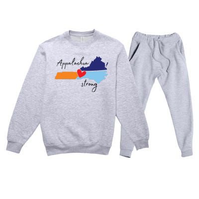 Appalachia Strong Hurricane Helene Disaster Relief Premium Crewneck Sweatsuit Set