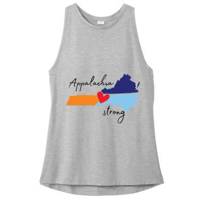 Appalachia Strong Hurricane Helene Disaster Relief Ladies PosiCharge Tri-Blend Wicking Tank