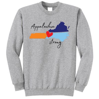 Appalachia Strong Hurricane Helene Disaster Relief Tall Sweatshirt