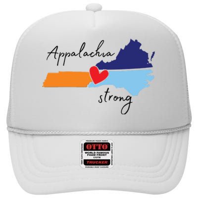 Appalachia Strong Hurricane Helene Disaster Relief High Crown Mesh Back Trucker Hat