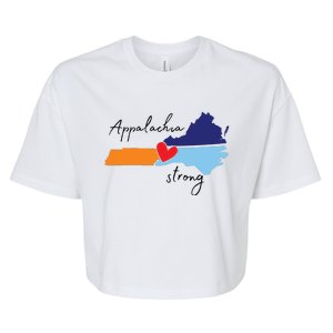 Appalachia Strong Hurricane Helene Disaster Relief Bella+Canvas Jersey Crop Tee