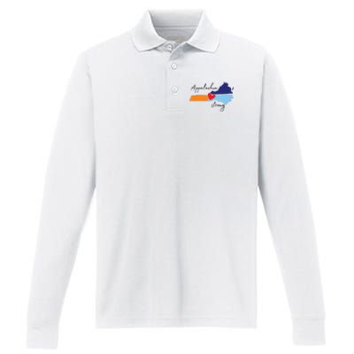 Appalachia Strong Hurricane Helene Disaster Relief Performance Long Sleeve Polo