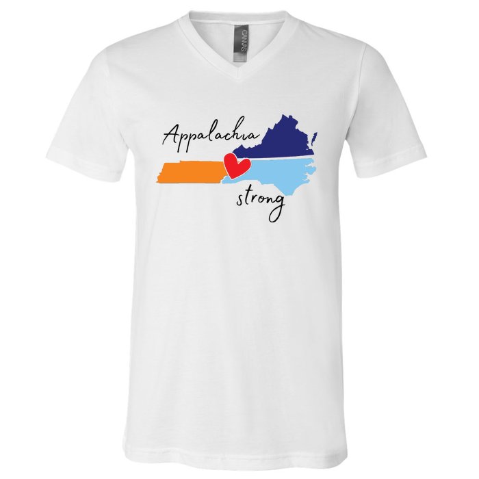 Appalachia Strong Hurricane Helene Disaster Relief V-Neck T-Shirt