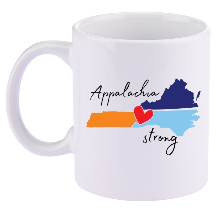 Appalachia Strong Hurricane Helene Disaster Relief 11oz C Handle Ceramic Mug