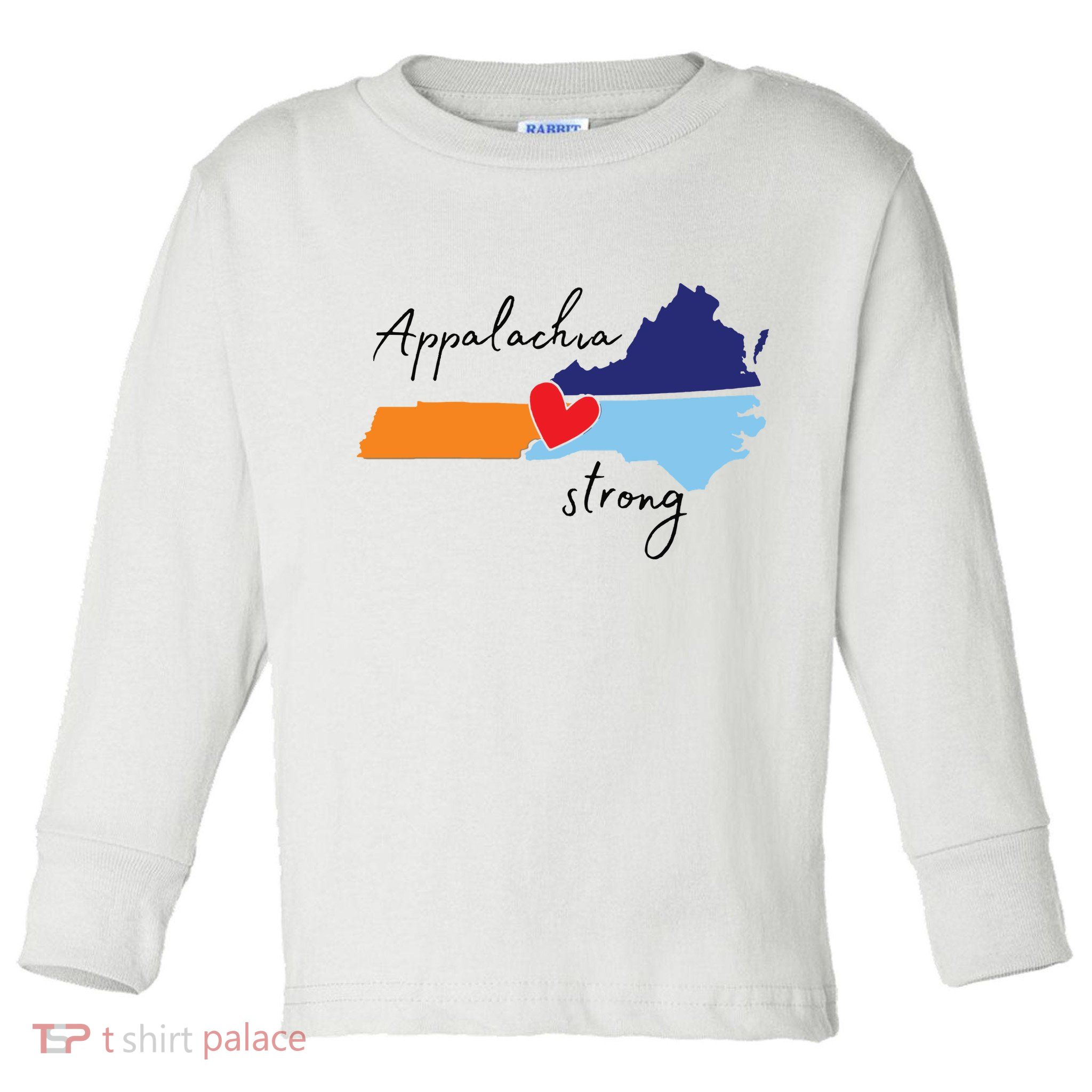Appalachia Strong Hurricane Helene Disaster Relief Toddler Long Sleeve Shirt
