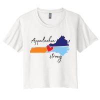 Appalachia Strong Hurricane Helene Disaster Relief Women's Crop Top Tee