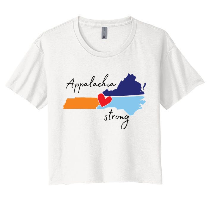 Appalachia Strong Hurricane Helene Disaster Relief Women's Crop Top Tee
