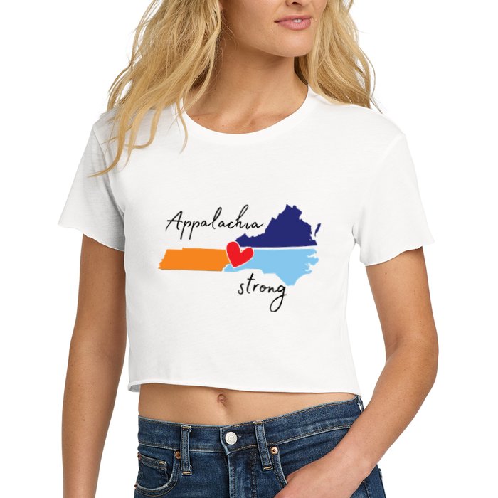 Appalachia Strong Hurricane Helene Disaster Relief Women's Crop Top Tee