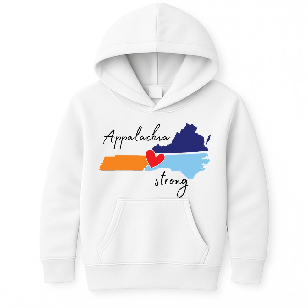 Appalachia Strong Hurricane Helene Disaster Relief Kids Hoodie