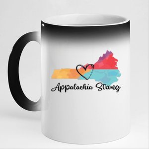 Appalachia Strong Hurricane Helene Disaster Relief 11oz Black Color Changing Mug