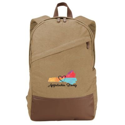 Appalachia Strong Hurricane Helene Disaster Relief Cotton Canvas Backpack
