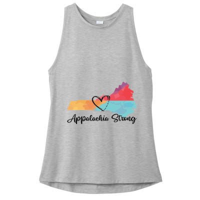 Appalachia Strong Hurricane Helene Disaster Relief Ladies PosiCharge Tri-Blend Wicking Tank