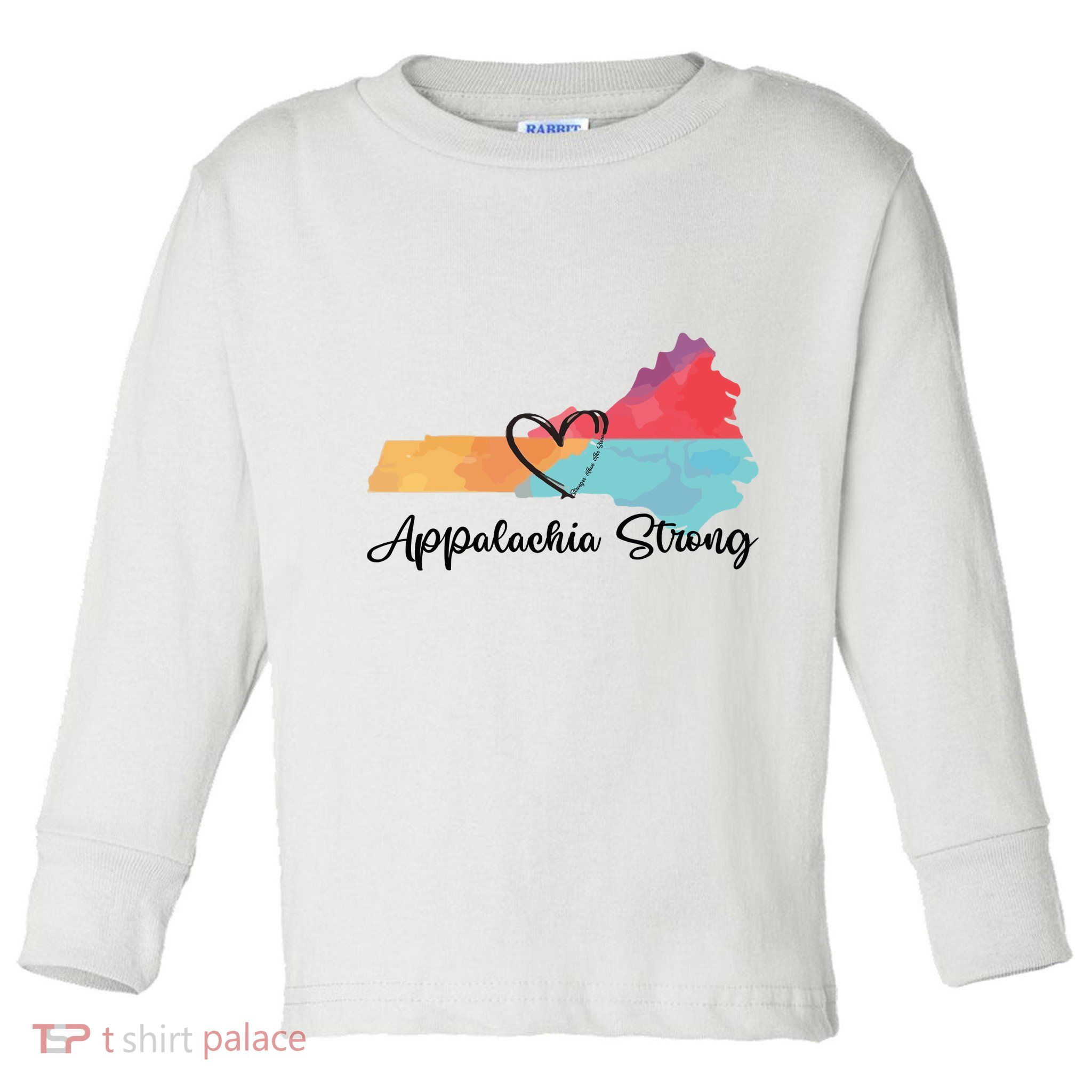 Appalachia Strong Hurricane Helene Disaster Relief Toddler Long Sleeve Shirt