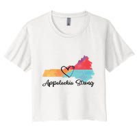 Appalachia Strong Hurricane Helene Disaster Relief Women's Crop Top Tee
