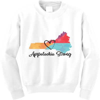 Appalachia Strong Hurricane Helene Disaster Relief Kids Sweatshirt