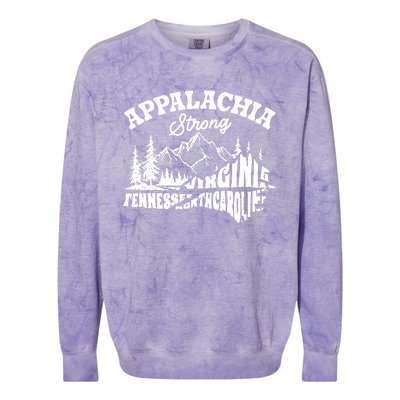 Appalachia Strong Hurricane Support Colorblast Crewneck Sweatshirt