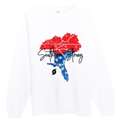 Appalachia Strong Hurricane Helene Disaster Relief Premium Crewneck Sweatshirt