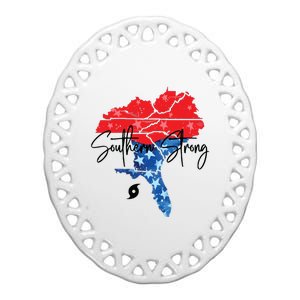 Appalachia Strong Hurricane Helene Disaster Relief Ceramic Oval Ornament