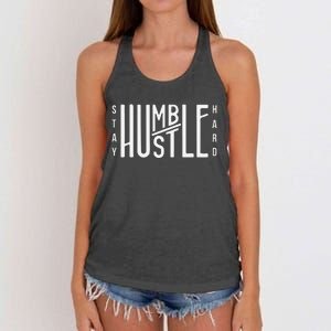 Always Stay Humble Hustle Hard Spread Kindness Inspirational Women's Knotted Racerback Tank