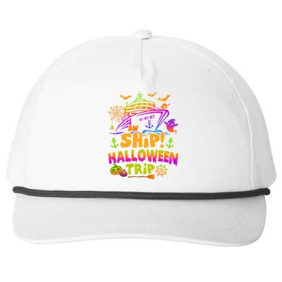 Aw Ship Halloween Trip Family Cruising Crew Cruise Squad Gift Snapback Five-Panel Rope Hat