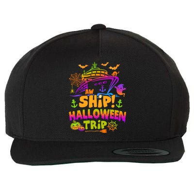 Aw Ship Halloween Trip Family Cruising Crew Cruise Squad Gift Wool Snapback Cap