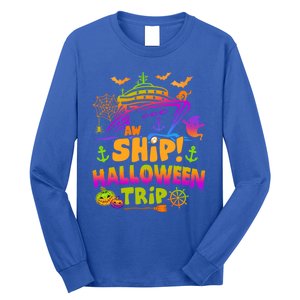 Aw Ship Halloween Trip Family Cruising Crew Cruise Squad Gift Long Sleeve Shirt