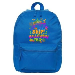 Aw Ship Halloween Trip Family Cruising Crew Cruise Squad Gift 16 in Basic Backpack