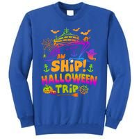 Aw Ship Halloween Trip Family Cruising Crew Cruise Squad Gift Tall Sweatshirt