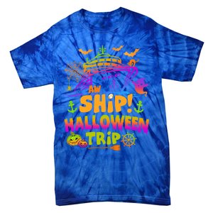 Aw Ship Halloween Trip Family Cruising Crew Cruise Squad Gift Tie-Dye T-Shirt