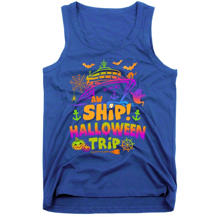 Aw Ship Halloween Trip Family Cruising Crew Cruise Squad Gift Tank Top