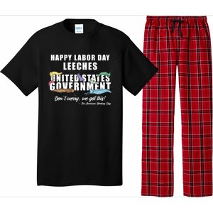 Anti Socialism Happy Labor Day Leeches Gift Pajama Set