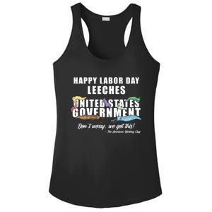 Anti Socialism Happy Labor Day Leeches Gift Ladies PosiCharge Competitor Racerback Tank